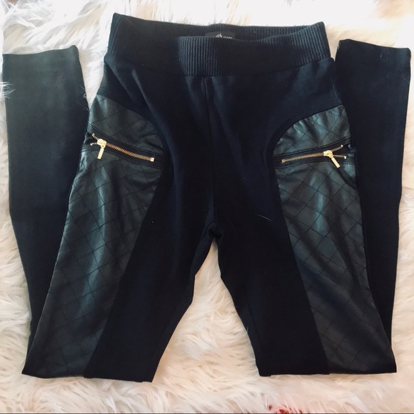 BLACK FAUX LEGGINGS - Picture 2 of 3